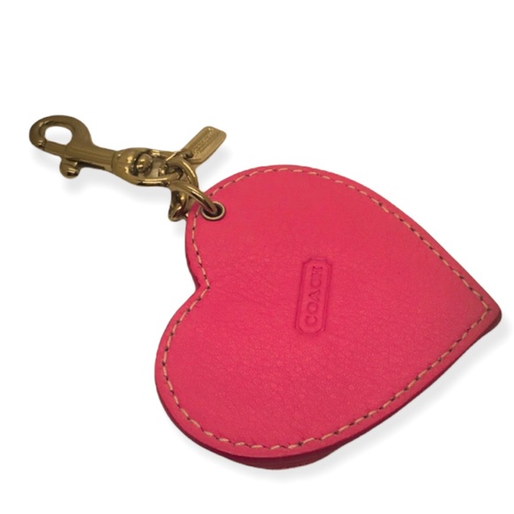 New Coach authentic pink heart keychain - Picture 2 of 2